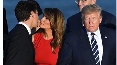 تعمدت إثارته.. قبلة ميلانيا لرئيس الوزراء الكندي بقمة السبع تثير غضب ترامب (صور)