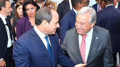 سكرتير عام الأمم المتحدة خلال لقاء السيسي: يشيد بمكانة مصر المتميزة بمنظومة العمل الدولي.. يثمن الجهود الناجحة في رئاسة الاتحاد الأفريقي.. ويؤكد الحرص على دعم التعاون مع مصر لإرساء أسس السلام والتنمية