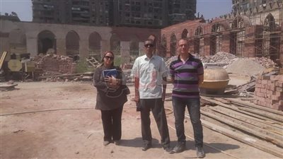 مدير آثار شمال القاهرة يتفقد أعمال ترميم جامع الظاهر بيبرس