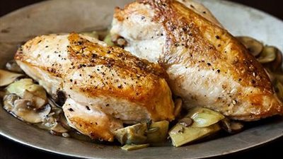 طريقة إعداد «دجاج بالخرشوف والسبانخ» من مطبخ الشيف «راشيل»