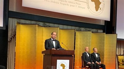 السيسي يشهد حفل توزيع جائزة هيديو نوغوتشي أفريقيا بالتيكاد (صور)