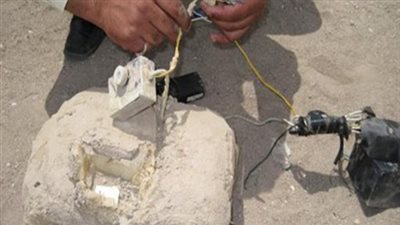 تفكيك عبوة ناسفة بطريق القوات جنوب الشيخ زويد