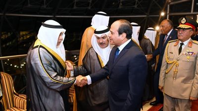 7 صور ترصد استقبال السيسي في الكويت