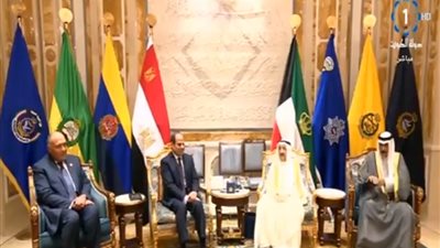 أمير الكويت يستقبل الرئيس عبد الفتاح السيسي (فيديو)