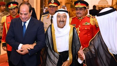 مراسم استقبال رسمية للسيسي في قصر بيان بالكويت