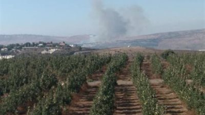 لحظة إطلاق قذيفة مضادة للدروع من لبنان باتجاه المستوطنات الإسرائيلية (فيديو)