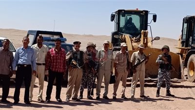 الوادي الجديد تزيل التعديات من 15 فدان أملاك دولة (صور)