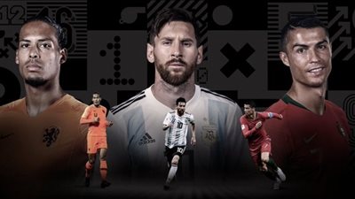 صلاح خارج القائمة.. ميسي ينافس رونالدو وفان دايك على جائزة أفضل لاعب في 2019