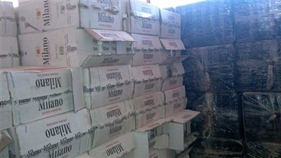 ضبط 3500 علبة سجائر 