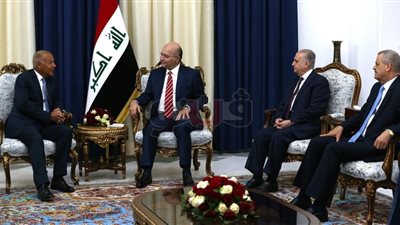 جولة أبو الغيط في بلاد الرافدين.. الرئيس العراقي يستقبل أمين عام الجامعة العربية.. إشادة بالعراق الجديد في محاربة الإرهاب..الحلبوسي والحكيم يطالبان بفاعلية 
