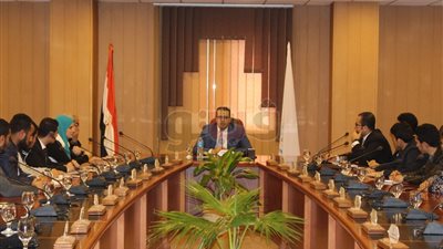 رئيس جامعة المنصورة يعقد أول اجتماع بأعضاء مجلس اتحاد الطلاب