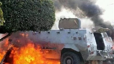 إصابة 3 مجندين في انفجار مدرعة شرطة بشمال سيناء