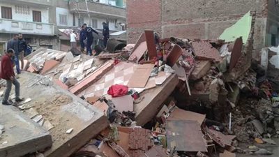 انهيار منزل من 3 طوابق دون خسائر بشرية بأسيوط
