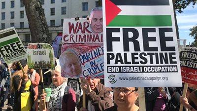 تظاهرات منددة بزيارة نتنياهو إلى لندن (صور)