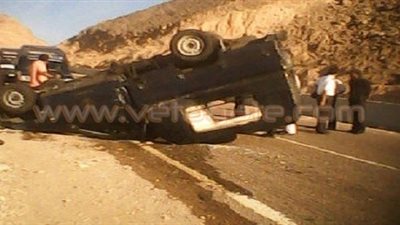 إصابة أمين شرطة في حادث انقلاب سيارة بشرم الشيخ