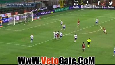 بالفيديو - ميلان يتقدم بالهدف الأول في مرمى سامبدوريا بالدوري الإيطالي