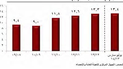 رسم توضيحي: تباطؤ النمو الاقتصادي يزيد من معدلات البطالة في مصر