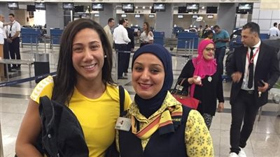 السباحة فريدة عثمان تغادر القاهرة إلى واشنطن