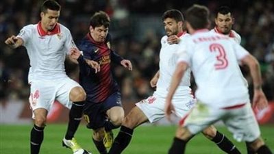 فوز صعب لبرشلونة على أشبيلية فى الدورى الإسبانى