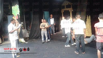 بالصور.. فرقة قنا تستعد لتقديم «خالتي صفية» على المسرح العائم
