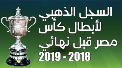 السجل الذهبي لأبطال كأس مصر قبل نهائي 2018 -2019