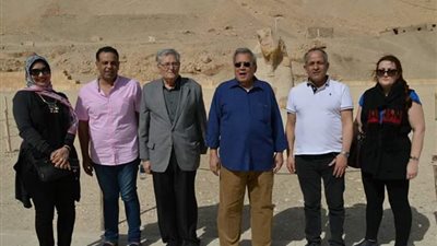 جولة سياحية لجابر عصفور وسفير الأردن في الأقصر (صور)