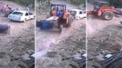 بالفيديو.. رجل يستخدم أغرب طريقة لفض شجار عنيف