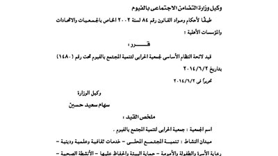 جمعية الحرابى لتنمية المجتمع بالفيوم