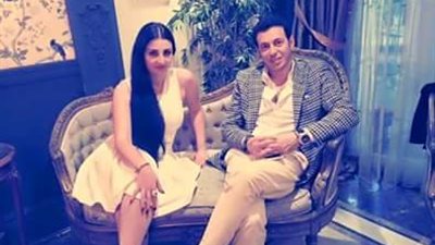 بالصور.. «صافيناز» ومصطفى شعبان في كواليس «أبو البنات»