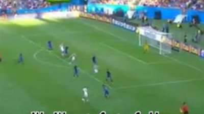 بالفيديو.. ألمانيا تهدد مرمى الأرجنتين بتسلل «مولر»