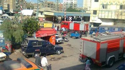 النيابة تعاين موقع انفجار شبرا الخيمة بالقليوبية