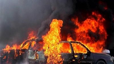 مجهولون يشعلون النيران في سيارة وكيل إدارة المرور ببورسعيد