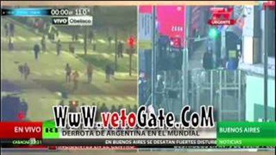 بالفيديو.. اشتباكات بين الجماهير الأرجنتينية والشرطة بعد نهائي المونديال
