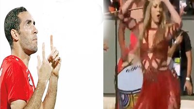 إثارة «شاكيرا» تحرج «أبو تريكة» على الهواء