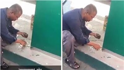 شاب يسخر من عامل محطة وقود بطريقة مهينة (فيديو)