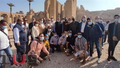 بدء ترميم 29 تمثالا للكباش بمعابد الكرنك في الأقصر| صور