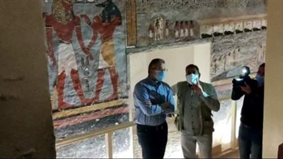 وزير الأثار يتفقد أعمال ترميم مقبرة رمسيس الأول بالأقصر | فيديو