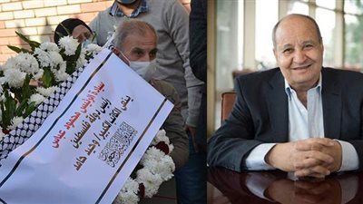 الرئيس الفلسطيني يرسل باقة ورد وبرقية عزاء في وحيد حامد | فيديو وصور