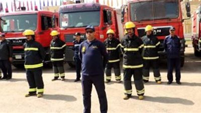 إخماد حريق في عمارة سكنية بالغربية