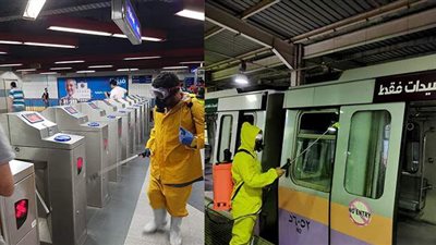 المترو يراجع إجراءات التعقيم والتطهير.. وتراجع أعداد الركاب اليوم