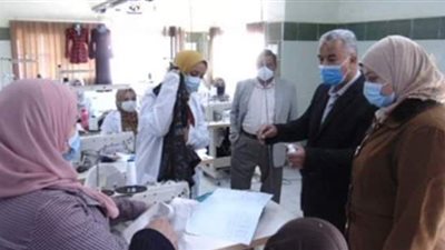القوي العاملة بالمنوفية تتابع أعمال مركز التدريب المهني بمدينة أشمون