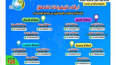 مياه أسيوط تخصص أرقام واتساب  لخدمة المواطنين