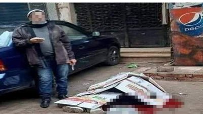 اللقطات الأولى لقاتل زوجته ببولاق: 