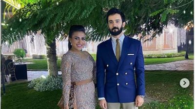 حسني شتا يحتفل بخطوبته على هاجر الشرنوبي