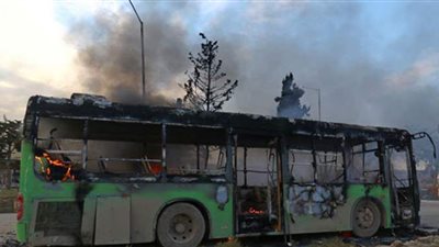 9 قتلى و4 جرحى في الهجوم الإرهابي على قافلة محروقات وحافلات سياحية في سوريا