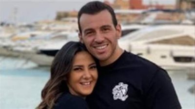 دنيا سمير غانم في إطلالة رومانسية مع زوجها رامي رضوان