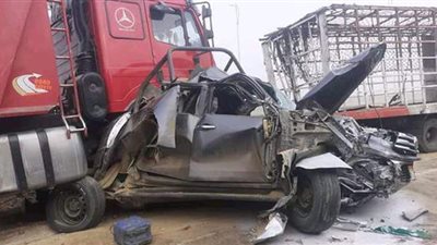 صور جديدة لحادث تصادم 6 سيارات.. وإعادة فتح طريق 