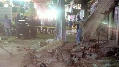 إزالة سقف بالكونة منهار بحي جنوب الجيزة |صور