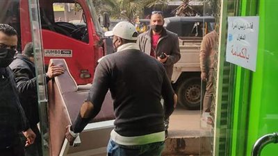 رفع إشغالات المقاهي في حملة بحي شمال الجيزة | صور