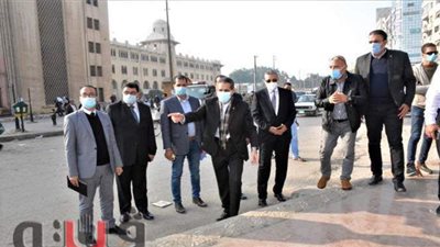محافظ الغربية في جولة ميدانية لمتابعة أعمال التطوير بميدان المحطة
